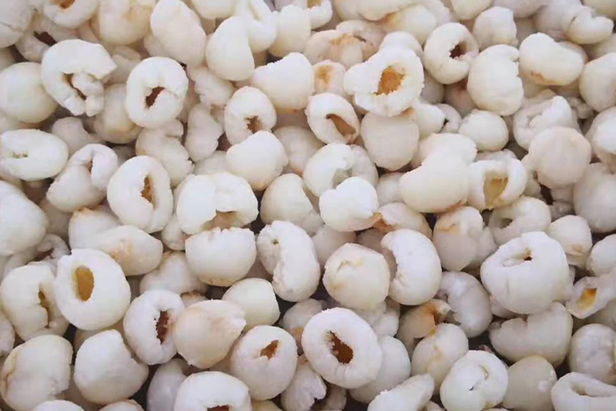 Pulpa de lichi pelada para cocción suave en líquido Pulpa de lichi congelada, pelada y sin hueso, con cavidades naturales del hueso